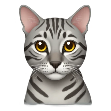 Grey bengal cat sticker