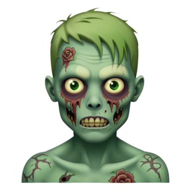 zombie with tattoos sticker