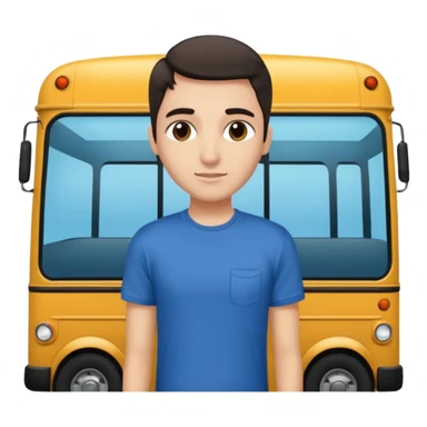 Harshil is leaning on a moving bus 🚌 sticker