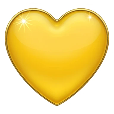 yellow heart with a golden sparkle border sticker
