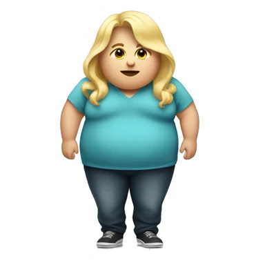 Really obese person that’s blonde sticker
