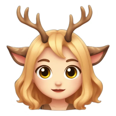 meo chibi deer-antlers witch sticker
