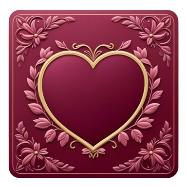 burgundy vintage valentine’s day card sticker