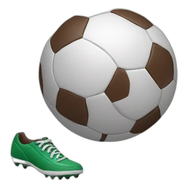 football ball with foot sticker