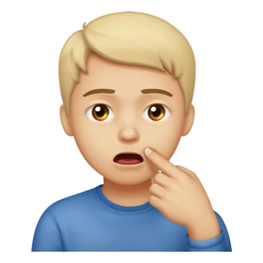 Emoji cara mordiéndose el dedo  sticker