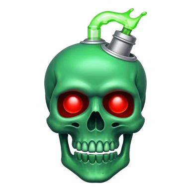A creepy energy serum in the style of your bleeding skull art. sticker