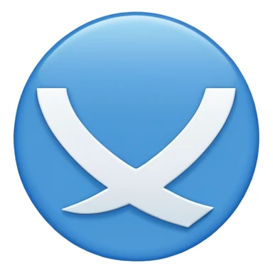 Blue circle with a check mark inside sticker