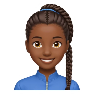 black girl with slick back braid sticker
