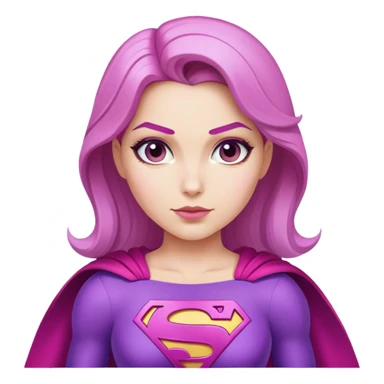 superwoman figure in pink and violet sticker