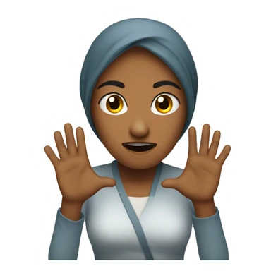 create a scared oman with her hands on herface sticker