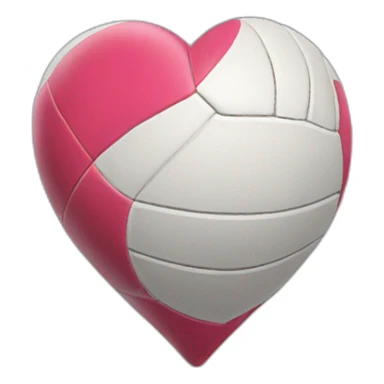 Balón de voleibol en formade corazon  sticker