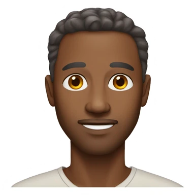 middle age brown haired brown skinned Ethiopian man sticker