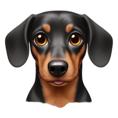 dachshund-face-cream sticker