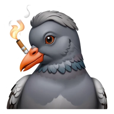emoji pigeon qui fume sticker