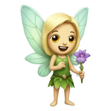 a fairy holding a tooth sticker
