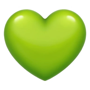 lime green heart sticker
