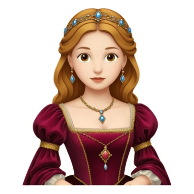  portrait of a Renaissance woman sticker