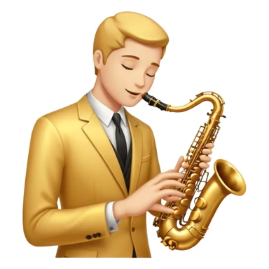 Cinematic Realistic Saxophone, smooth, curving brass body with a golden finish, soft reflections of warm light catching the details, a player’s fingers carefully pressing the keys, glowing with a jazzy, atmospheric charm. sticker