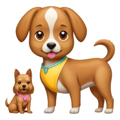 Dog in bikini sticker