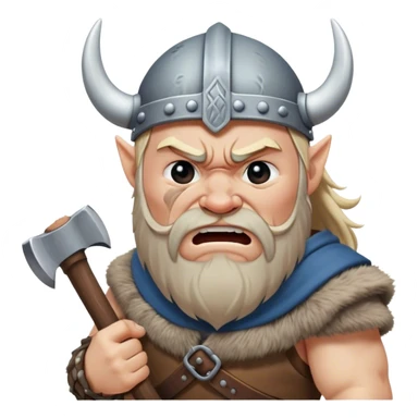 crying Viking with an ax in his hands
realistic sticker