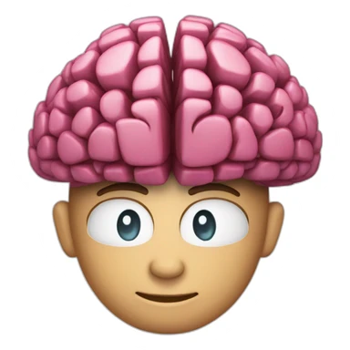 cerebro con aparatos de estudio sticker