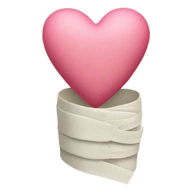 Pink heart with bandages  sticker