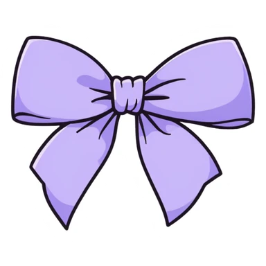 soft lavender ribbon bow with glitter sticker