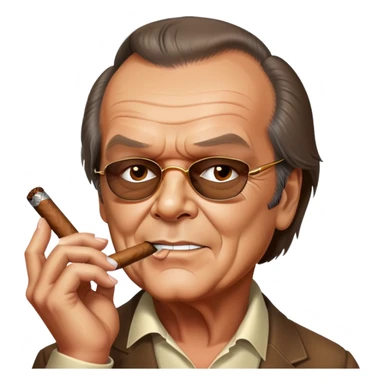 Jack Nicholson smoking a cigar  sticker