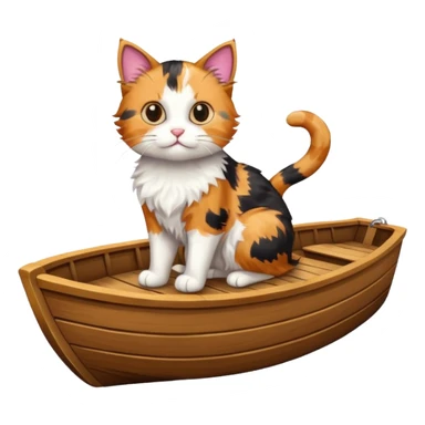 Cat standing on a boat sticker