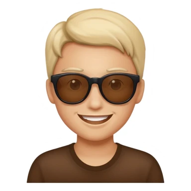 Naughty looking smile with sunglass  I mean  this kind of smile "😊" sticker