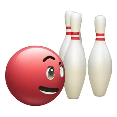 Person with a bowling ball instead of a head.  sticker
