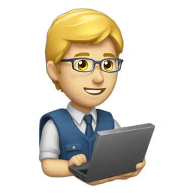 jean cury the bioinformatician writing code in bash sticker