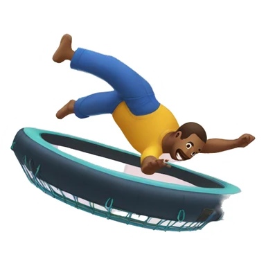 A man doing a backflip on a trampoline sticker