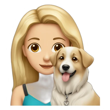 Herman shepherd dog with blonde beautiful girl sticker