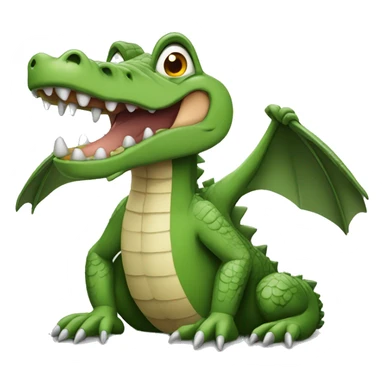 Crocodile avec des ailes de chauve souris sticker