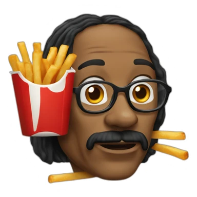 snoop dog eating fries sticker