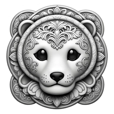 Black and white doodle  sticker