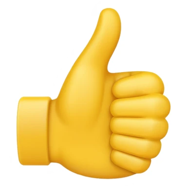 thumbs up emoji with two thumbs facinf outwards sticker