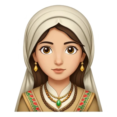 Kurdish girl with traditional clothes sticker