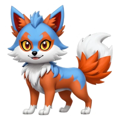 Lycanroc-Zorua-Litten-Mightyena-fusion sticker