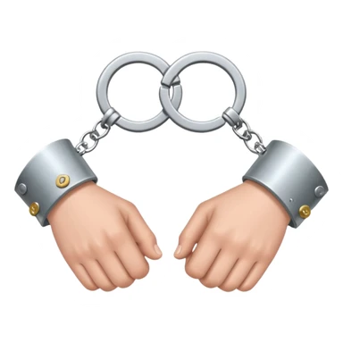 Dos manos con unas esposas  sticker