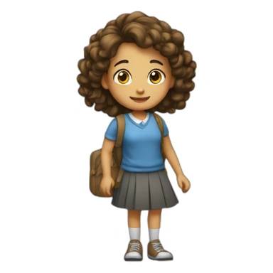 fille qui travaille à l'école sticker