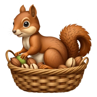 nut basket for squirrel sticker