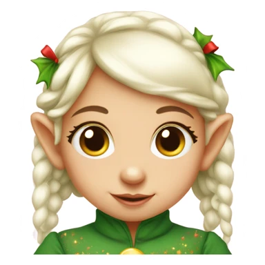 Baby girl elf of christmas sticker