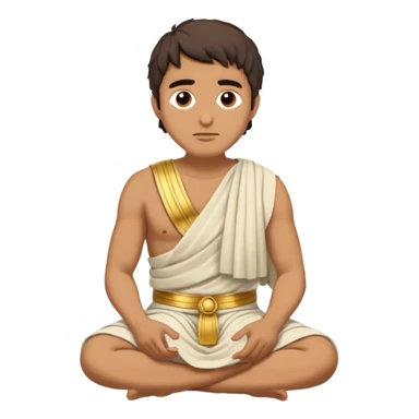 ancient greek men sitting on the ground listening sticker
