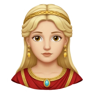 Ancient Roman woman with earrings and blonde hair sticker