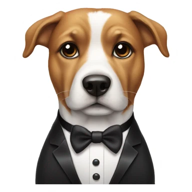 Dog wearing tuxedo  sticker