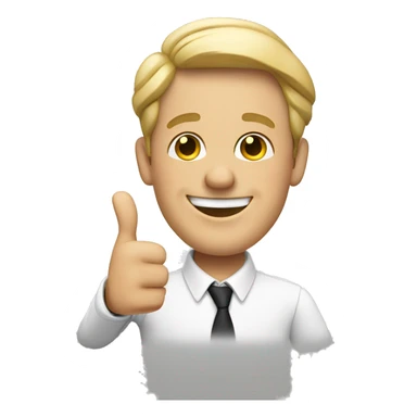 Smiling Englishman showing thumbs up  sticker