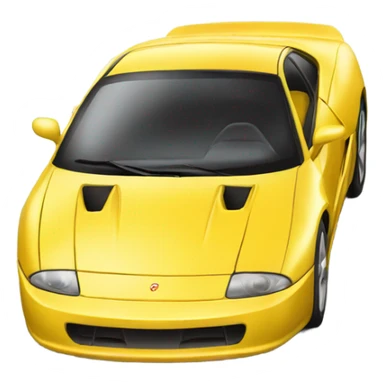 Yellow sports car sticker