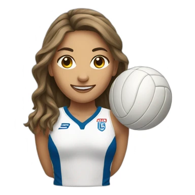 create a female volleyball player sticker